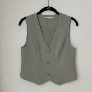 Abercrombie & Fitch Olive Green Vest Top